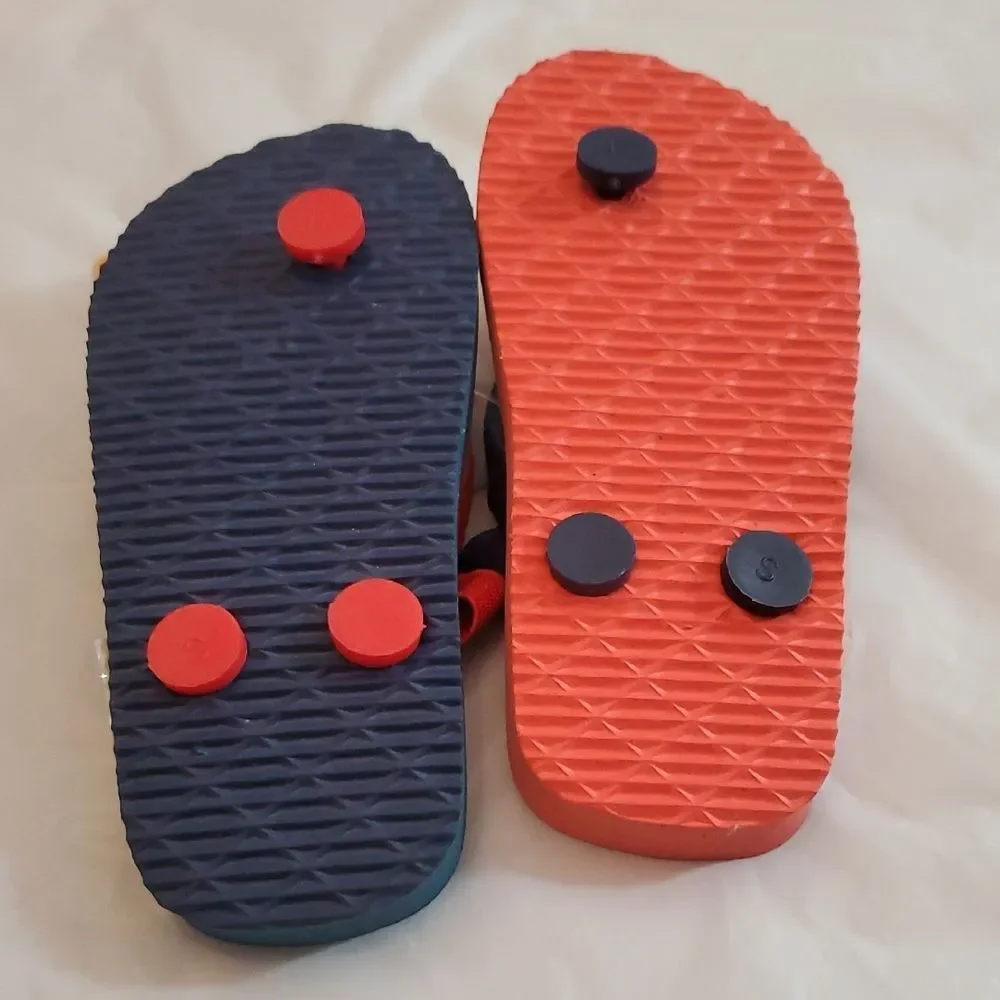 Size 5/6 Patriotic Kids Flip Flops with Stars and Stripes